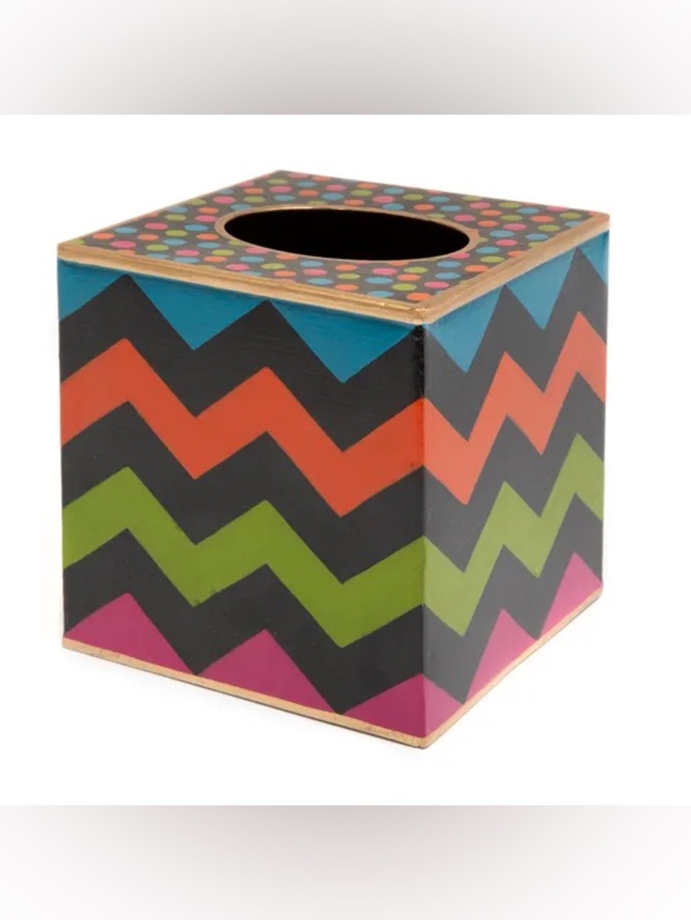 Mackenzie-Childs Trampoline Boutique Tissue Box Cover